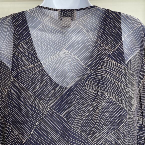 VTG Robbie Bee Gray Two Piece Sheer Dress Kimono Set Size 16W Special Occasion - Picture 12 of 15